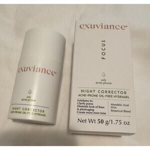 Focus Exuviance Night Corrector Acne Prone Skin Oil-Free HydraGel 1.75 oz